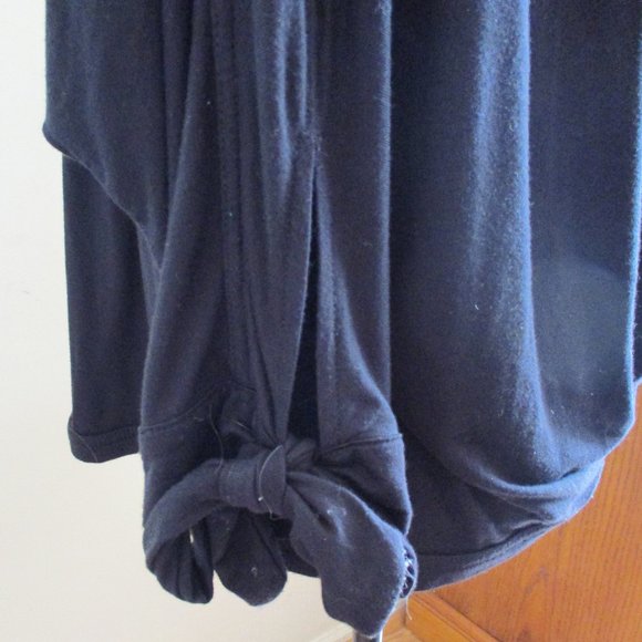 Free People "Keepin On" Tee, Black, Twist Front, Tie Sleeves Flowy Top Size M - Picture 6 of 11